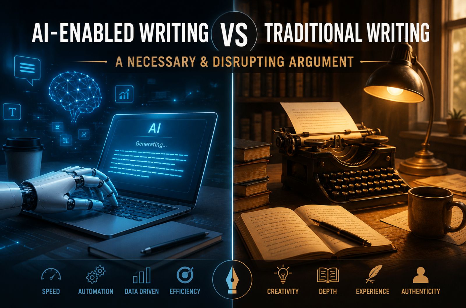 AI Enabled Writing vs Traditional Writing: A Necessary & Disrupting Argument